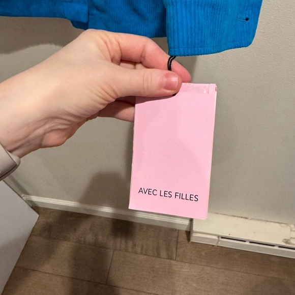 NWT Avec les filles tamra corduroy shirt jacket shacket small blue - Picture 6 of 10